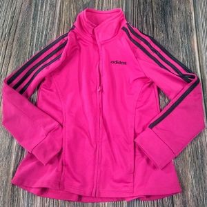 Adidas girls pink ruffle track jacket size 5